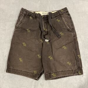 Abercrombie Fitch Moose Stitch Shorts Mens 30 Thick Heavy Gray HIking Ourdoors